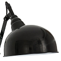 Steinhauer wall luminaire YORKSHIRE 1 flame, with switch, with plug, adjustable E27 IP20, black matt 