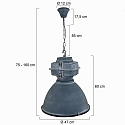 Mexlite Luminaire � suspension DENSI Bas, � 1 flamme, grand E27 IP20, gris gradable