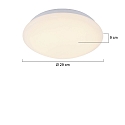 Mexlite Plafonnier ext�rieur GALAXY petit, rond, commutable, cambr� IP44, blanc mat 