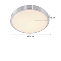 Mexlite Plafonnier ext�rieur GALAXY cylindrique, m�dium, commutable IP44, acier bross� 