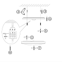Mexlite Plafonnier ext�rieur GALAXY cylindrique, m�dium, commutable IP44, acier bross� 