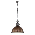 Luminaire � suspension BIKKEL - � 52CM � 1 flamme, grand E27 IP20, marron, tachet� gradable
