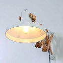 anne light & home Luminaire mural WOODY avec interrupteur, r�glable E27 IP20, blanc mat gradable