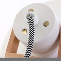 anne light & home Luminaire mural WOODY avec interrupteur, r�glable E27 IP20, blanc mat gradable