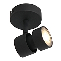 Steinhauer Spot NATASJA à 1 flamme, Dim-To-Warm, réglable GU10 IP20, noir mat gradable