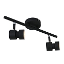 Steinhauer Rampe de projecteurs NATASJA à 2 flammes, Dim-To-Warm, réglable GU10 IP20, noir mat gradable