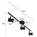spotlight bar NATASJA 3 flames, long, Dim-To-Warm, adjustable GU10 IP20, steel brushed dimmable