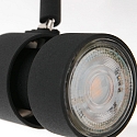 Steinhauer Rampe de projecteurs NATASJA 4 flammes, langue, Dim-To-Warm, réglable GU10 IP20, noir mat gradable