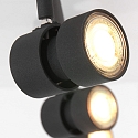 Steinhauer Rampe de projecteurs NATASJA 4 flammes, langue, Dim-To-Warm, réglable GU10 IP20, noir mat gradable
