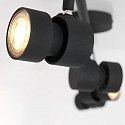 Steinhauer Rampe de projecteurs NATASJA 4 flammes, langue, Dim-To-Warm, réglable GU10 IP20, noir mat gradable