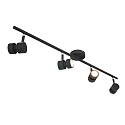 Steinhauer Rampe de projecteurs NATASJA 4 flammes, langue, Dim-To-Warm, réglable GU10 IP20, noir mat gradable