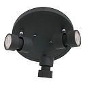 Rampe de projecteurs NATASJA 3 flammes, rond, Dim-To-Warm, réglable GU10 IP20, noir mat gradable
