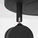 Steinhauer Rampe de projecteurs NATASJA 3 flammes, rond, Dim-To-Warm, réglable GU10 IP20, noir mat gradable