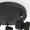 Steinhauer Rampe de projecteurs NATASJA 3 flammes, rond, Dim-To-Warm, réglable GU10 IP20, noir mat gradable