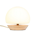 Steinhauer Lampe de table ANCILLA rond, court, avec variateur tactile G9 IP20, hêtre, couleur naturelle gradable