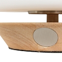 Steinhauer Lampe de table ANCILLA rond, court, avec variateur tactile G9 IP20, hêtre, couleur naturelle gradable