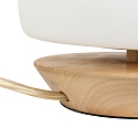 Steinhauer Lampe de table ANCILLA rond, court, avec variateur tactile G9 IP20, hêtre, couleur naturelle gradable