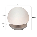 Lampe de table ANCILLA rond, court, avec variateur tactile G9 IP20, hêtre, couleur naturelle gradable