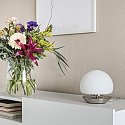 Lampe de table ANCILLA rond, court, avec variateur tactile G9 IP20, hêtre, couleur naturelle gradable