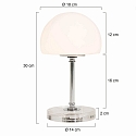 Steinhauer Lampe de table ANCILLA MUSHROOM langue, avec fonction de commutation G9 IP20, chrome, brillant gradable