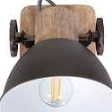 Mexlite Luminaire de plafond GEARWOOD � 1 flamme, r�glable E27 IP20, anthrazit, mat gradable