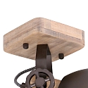 Mexlite Luminaire de plafond GEARWOOD � 1 flamme, r�glable E27 IP20, anthrazit, mat gradable