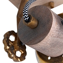 Mexlite Luminaire de plafond GEARWOOD � 1 flamme, r�glable E27 IP20, bronze, antique gradable