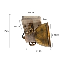 Mexlite Luminaire de plafond GEARWOOD � 1 flamme, r�glable E27 IP20, bronze, antique gradable