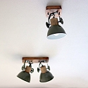 Mexlite Luminaire de plafond GEARWOOD � 1 flamme, r�glable E27 IP20, gris, mat gradable