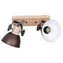 Mexlite Luminaire de plafond GEARWOOD � 2 flammes, r�glable E27 IP20, anthrazit, mat gradable