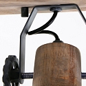 Mexlite Luminaire de plafond GEARWOOD � 2 flammes, r�glable E27 IP20, gris, mat gradable