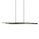 Luminaire � suspension ZELENA / 80-140CM haut bas, CCT Switch, r�glable, avec variateur tactile IP20, acier bross� gradable