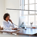 Steinhauer Steinhauer Pendant luminaire ZELENA LED, 3 flames, L:150cm, black