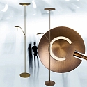 Lampadaire ZODIAC LED � 2 flammes IP20, bronze, blanche gradable