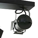 Mexlite Luminaire de plafond CARR� � 2 flammes, r�glable E27 IP20, noir mat gradable
