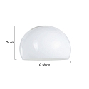 Steinhauer Abat-jour KAPPEN - PLEXI BALL 380 rond, scintillant, blanche