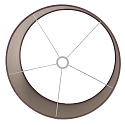 Steinhauer Abat-jour KAPPEN - � 50CM cylindrique, argent