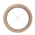 Steinhauer Abat-jour KAPPEN - � 50CM cylindrique, or mat, couleur sable