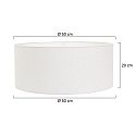 Steinhauer Abat-jour KAPPEN - � 50CM cylindrique, blanche