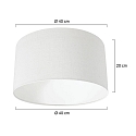 Steinhauer shade KAPPEN - � 40CM flat, cylindrical, white