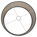 Abat-jour KAPPEN - � 40CM plat, cylindrique