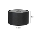 Steinhauer shade KAPPEN - � 20CM flat, cylindrical, black