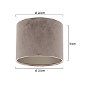 Steinhauer Abat-jour KAPPEN - � 20CM haut, cylindrique, argent