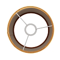 Steinhauer Abat-jour KAPPEN - � 20CM haut, cylindrique, or mat, couleur sable