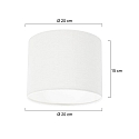 Steinhauer shade KAPPEN - � 20CM high, cylindrical, white