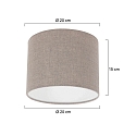 Abat-jour KAPPEN - � 20CM haut, cylindrique