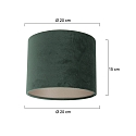 Steinhauer Abat-jour KAPPEN - � 20CM haut, cylindrique, vert fonc�