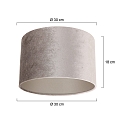 Steinhauer Abat-jour KAPPEN - � 30CM cylindrique, argent