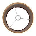 Steinhauer Abat-jour KAPPEN - � 30CM cylindrique, or mat, couleur sable