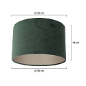 Steinhauer Abat-jour KAPPEN - � 30CM cylindrique, vert fonc�